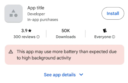 Google Play alkaa ilmoittaa Android-sovelluksista, jotka kuluttavat liikaa akkua.3