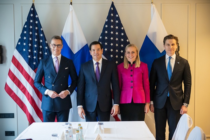 Stubb ja Rubio keskustelevat kaksipuolisista ja transatlanttisista suhteista Münchenissä. 1