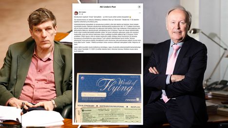 Aki Lindén menetti puhelimensa, mutta löysi sen myöhemmin nojatuolista, josta paljastui myös Esko-Juhani Tennilän lentolippu. 1