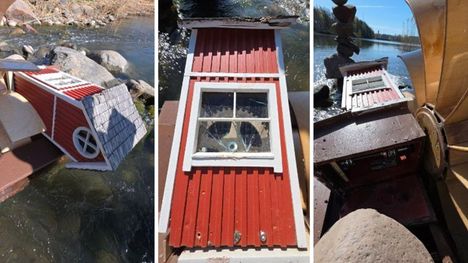 Helsingin Töölönlahdella sijaitseva minivesivoimala kohtasi vappuna ikävän kohtalon. 1
