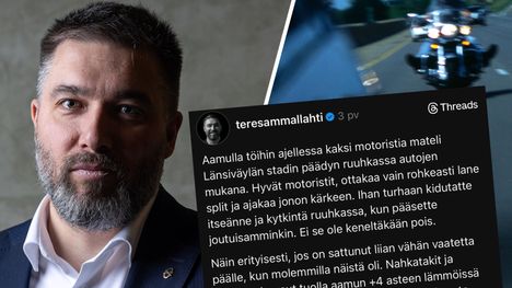 Kansanedustaja Tere Sammallahti (kok) kehotti moottoripyöräilijöitä rikkomaan lakia. 1