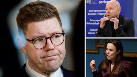 Karoliina Partanen Kokoomuksesta ja Jussi Saramo Vasemmistoliitosta kommentoivat Antti Lindtmanin talouspuheita. 1