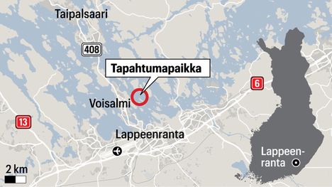 Kirkkovene törmäsi karikkoon Lappeenrannassa. 1