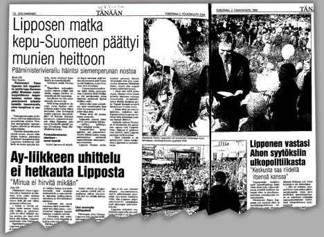 Muistot poliittisesta vappusta – kolme vuosikymmentä sitten demaripääministeri kohtasi kepulaisessa Suomessa vaikeuksia. 5