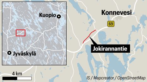 Pyöräilijä menehtyi Konnevedellä 1