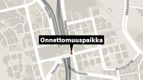 Ratikka ja taksi törmäsivät Pasilassa 1