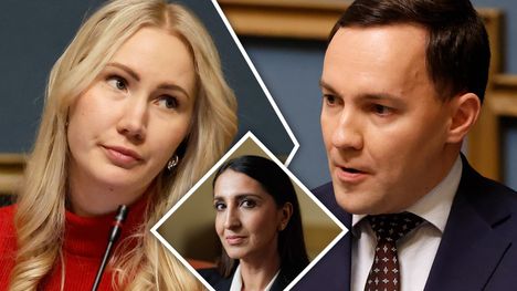 SDP:n varapuheenjohtaja Pinja Perholehto kritisoi perussuomalaisten Wille Rydmania. 1