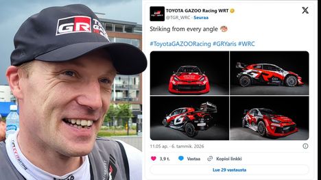 Toyotan rallitiimi esitteli auton värimaailman 1