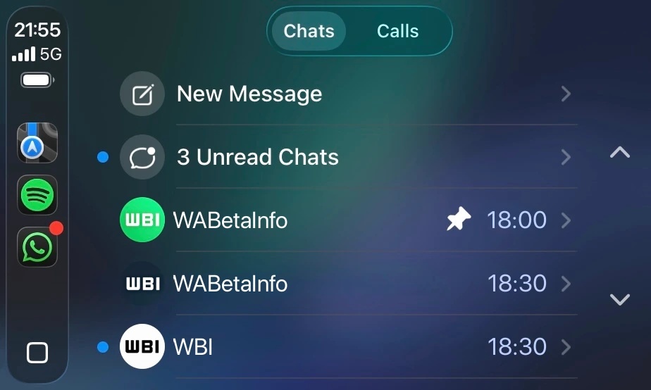 WhatsApp-sovellus integroituu Apple CarPlayhin 2 WhatsApp-sovellus integroituu Apple CarPlayhin 1