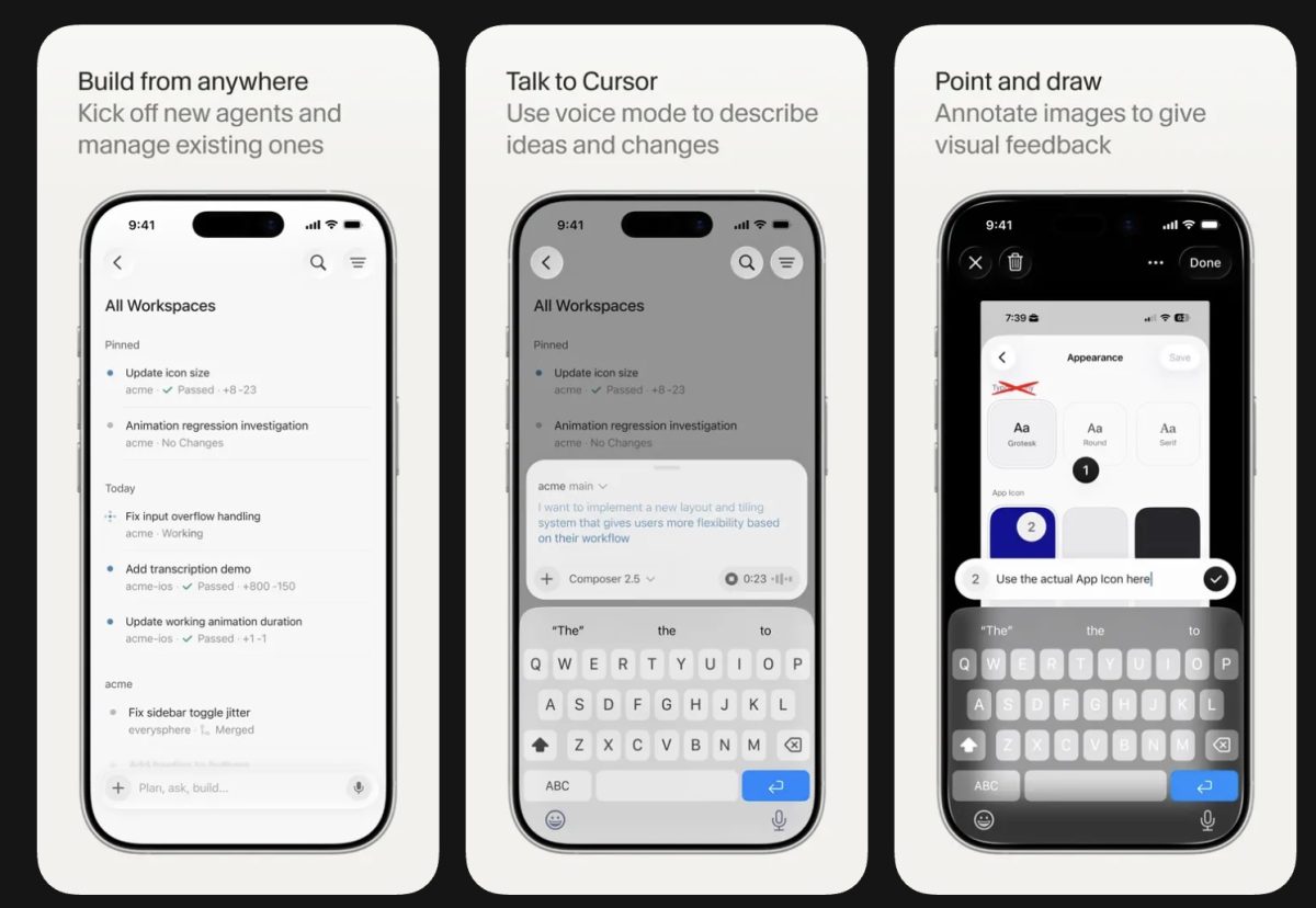 Cursor julkaisi ensimmäisen iOS-sovelluksensa – koodausagentteja voi nyt hallita iPhonella ja iPadilla. 1