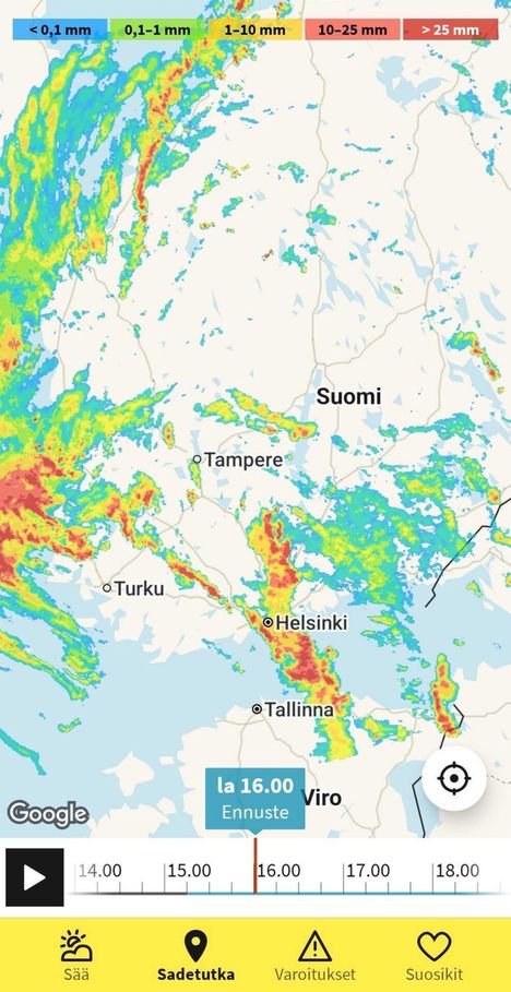 Etelä-Suomessa voimassa tulvavaroitus: Sateiden liike tänään 2 Etelä-Suomessa voimassa tulvavaroitus: Sateiden liike tänään 1