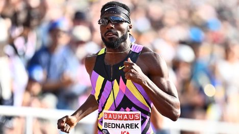 Kenneth Bednarek juoksi huikean ajan satasella Los Angelesissa. 2 Kenneth Bednarek juoksi huikean ajan satasella Los Angelesissa. 1