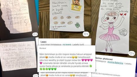 Käsin kirjoitetut viestit leviävät myyntialustalla Vinted: "Voisiko joku varakas ja viehättävä henkilö hankkia tämän?" 2 Käsin kirjoitetut viestit leviävät myyntialustalla Vinted: "Voisiko joku varakas ja viehättävä henkilö hankkia tämän?" 1