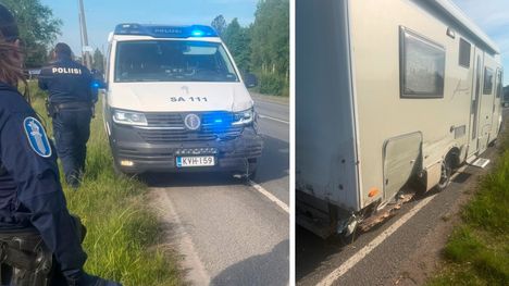 Poliisi osui matkailuautoon Eurajoen läheisyydessä. 1