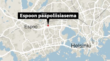 Vakava terveysongelma Espoon pääpoliisiasemalla – lääkärihelikopteri saapui paikalle 2 Vakava terveysongelma Espoon pääpoliisiasemalla – lääkärihelikopteri saapui paikalle 1