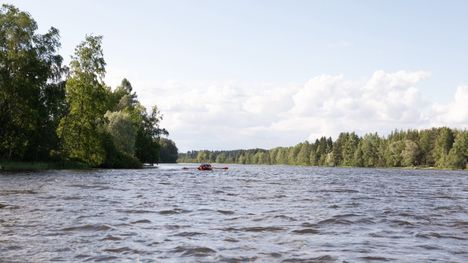 Sivulliset auttoivat joesta veteen joutunutta henkilöä. 2 Sivulliset auttoivat joesta veteen joutunutta henkilöä. 1