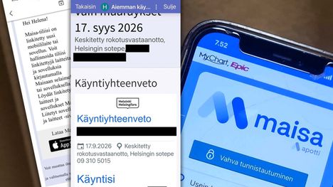 Helena sai Maisasta viestin, jossa väitettiin hänen käyneen rokotuksessa – Helsingin kaupunki selittää virheen 2 Helena sai Maisasta viestin, jossa väitettiin hänen käyneen rokotuksessa – Helsingin kaupunki selittää virheen 1