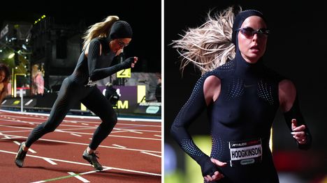 Keely Hodgkinsonin aerodynaaminen puku herätti keskustelua Lontoon Athlosissa 1