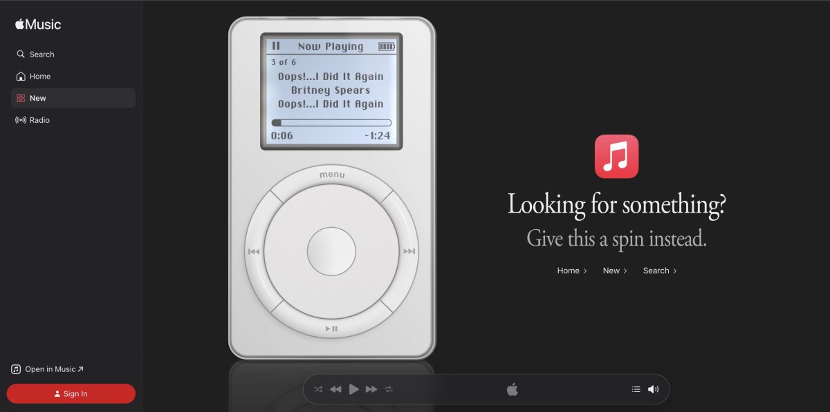 Apple Musicin sivuilta löytyy toimiva alkuperäisen tyylinen iPod – juhlistaa laitteen 25-vuotispäivää 1