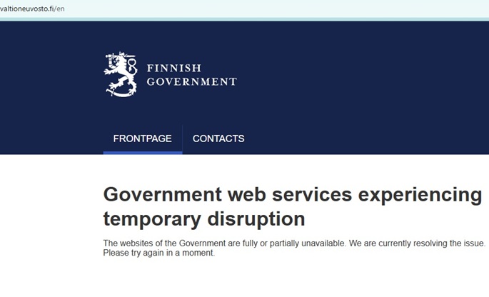 Suomi sulki julkiset verkkosivustot tietoturva-aukkojen vuoksi 2 Suomi sulki julkiset verkkosivustot tietoturva-aukkojen vuoksi 1