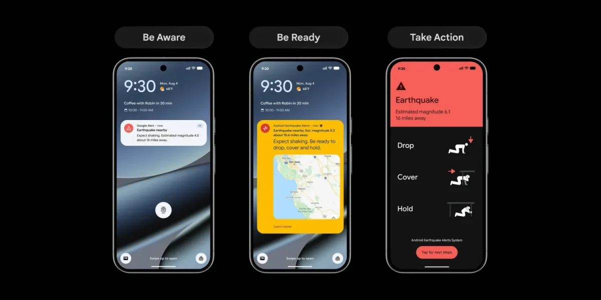 Google laajensi Androidin maanjäristysvaroitukset yli 200 maahan ja alueelle 4 Google laajensi Androidin maanjäristysvaroitukset yli 200 maahan ja alueelle 3
